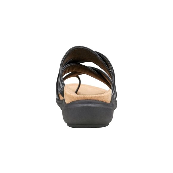NWT Easy Spirit Womens Westly Strappy Toe Loop Slide Sandals SEWESTLY3 Black 9M - Picture 3 of 13